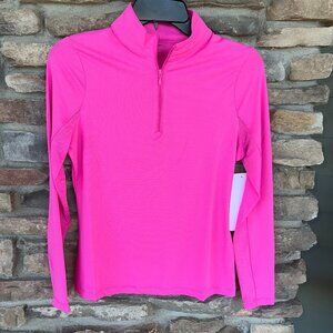 Gottex Women's Golf Tennis Pickleball 1/4 Zip Pullover SMALL Pink LS NWT